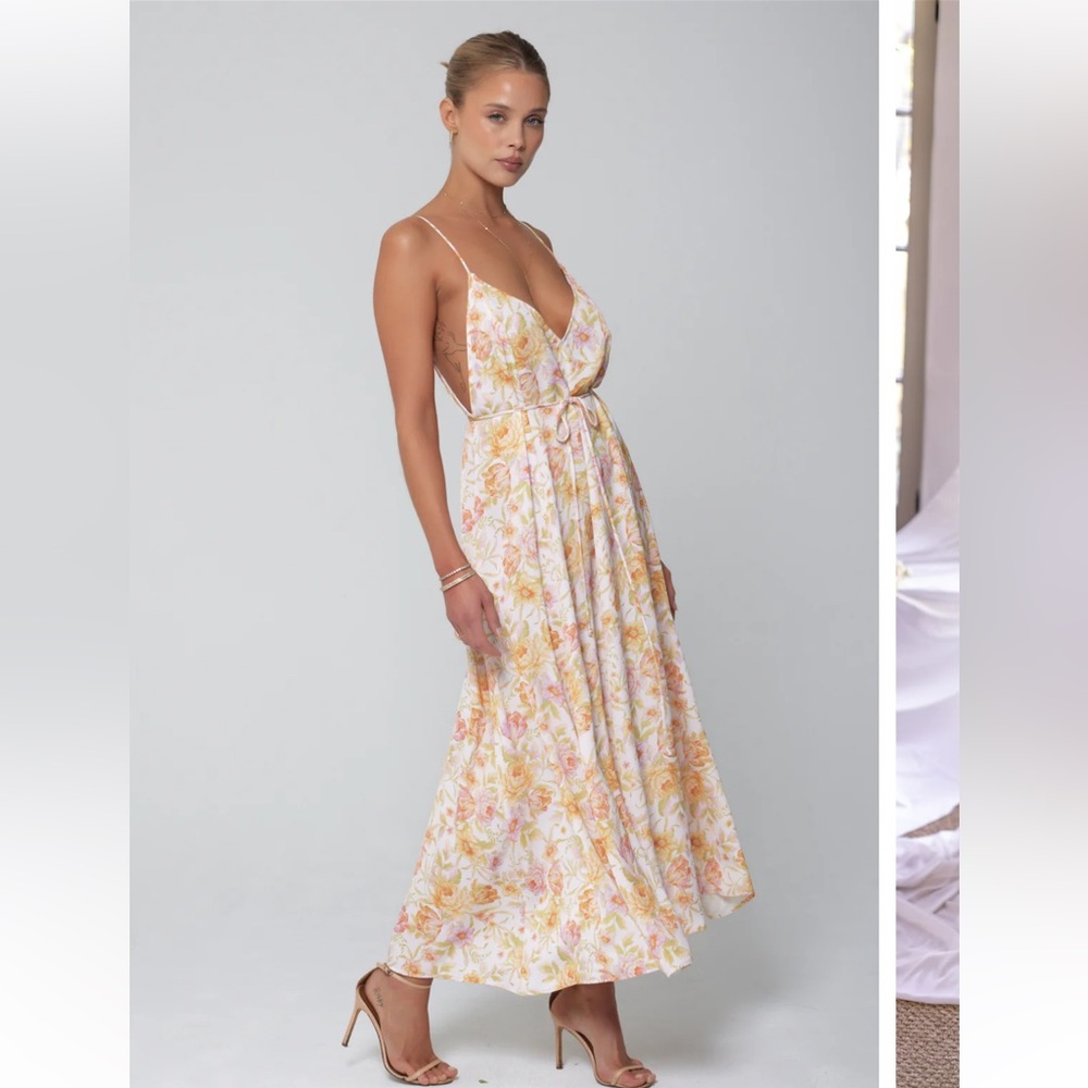 Resa “Hannah midi dress” in black